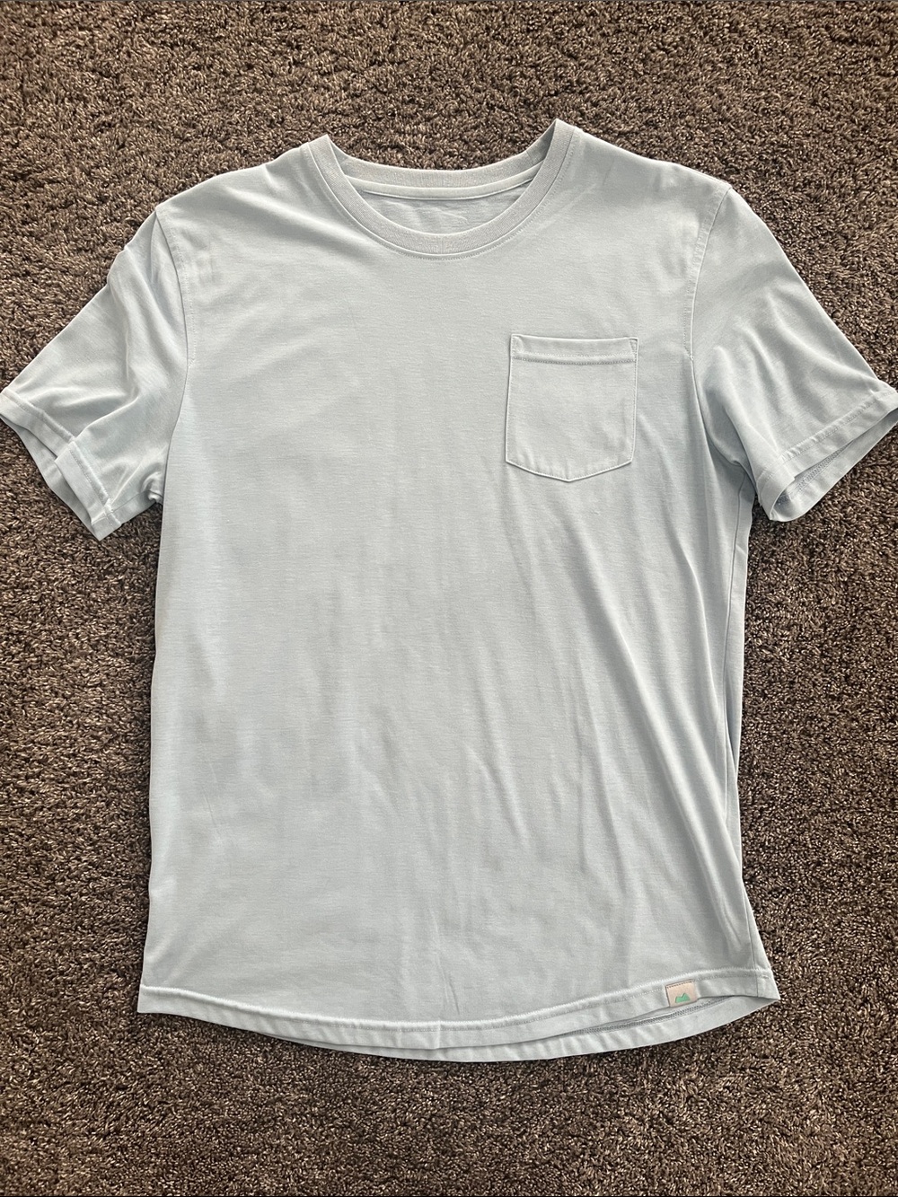 Men's Myles Apparel Light Blue Crewneck Pocket T-Shirt